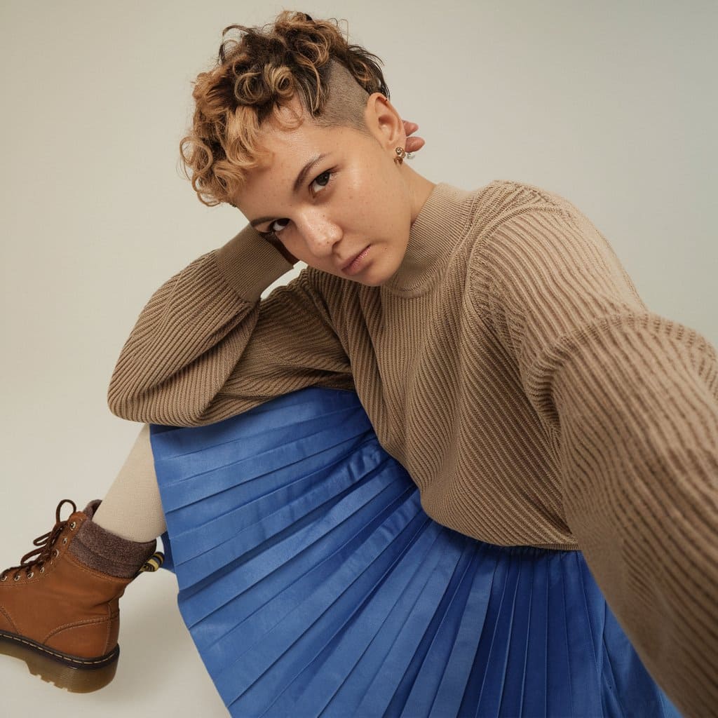 Pixie Cut with Curly Mohawk