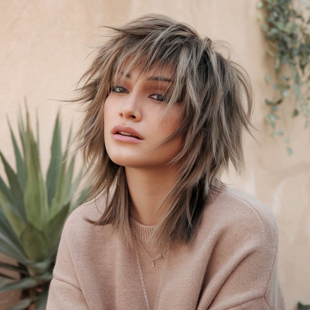 Shaggy Wolf Cut with Tousled Layers