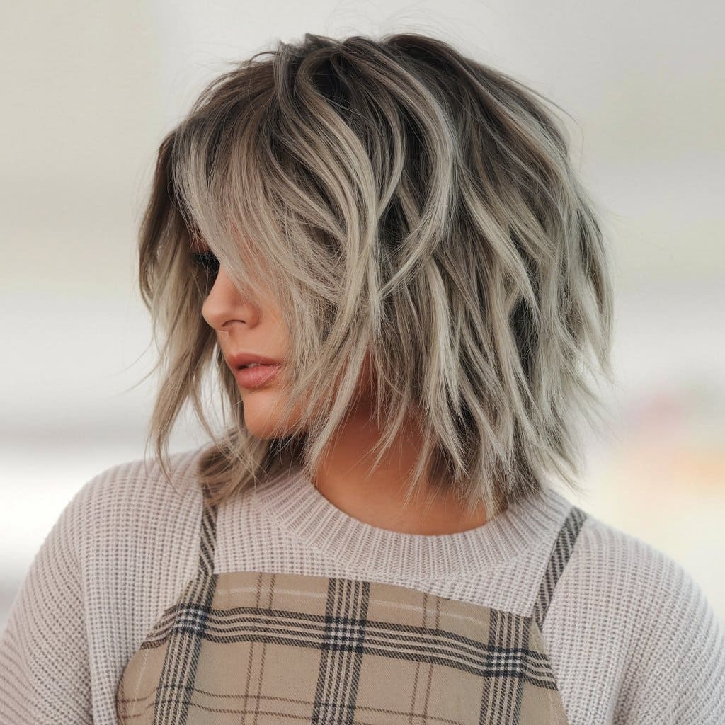 Short Wolf Cut with Textured Waves