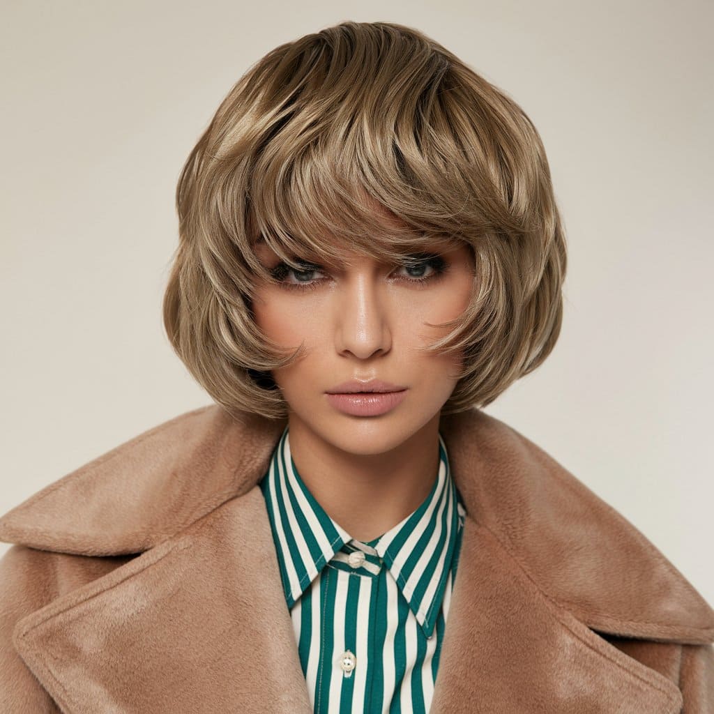 Textured Bob with Glossy Finish