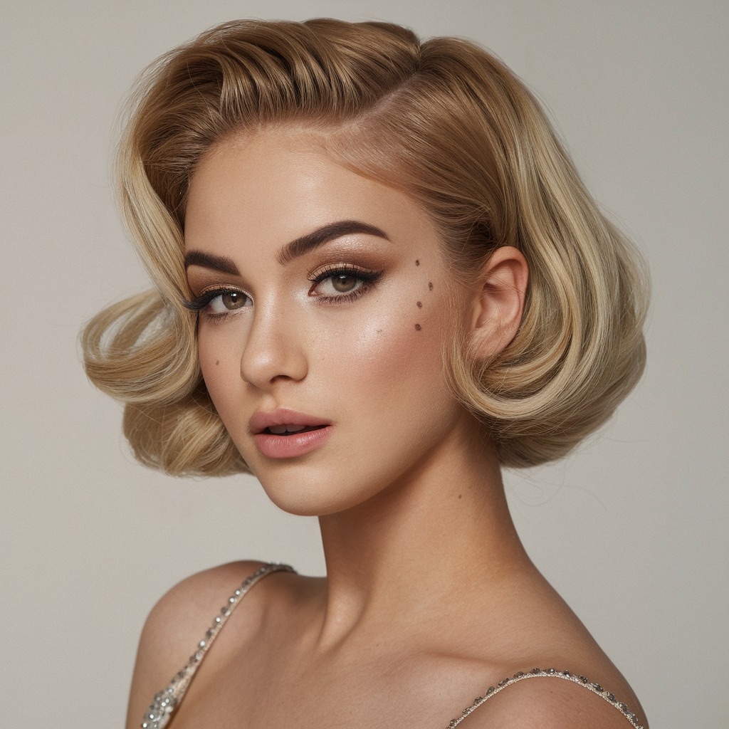 Retro-Inspired Bob with Volume