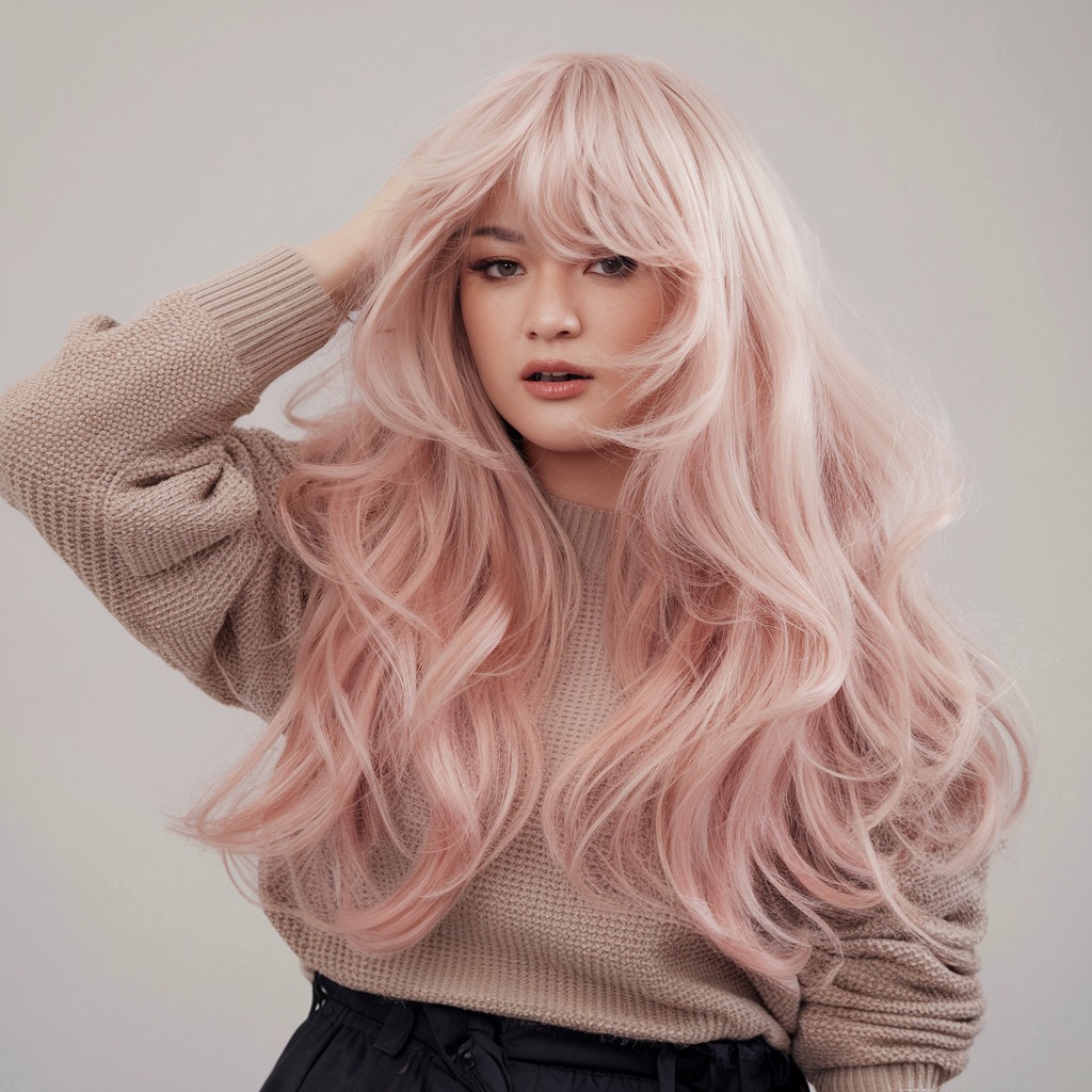 Soft Pink Wolf Cut