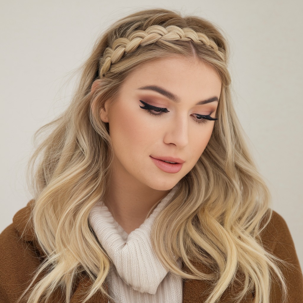 Half-Up Braided Crown