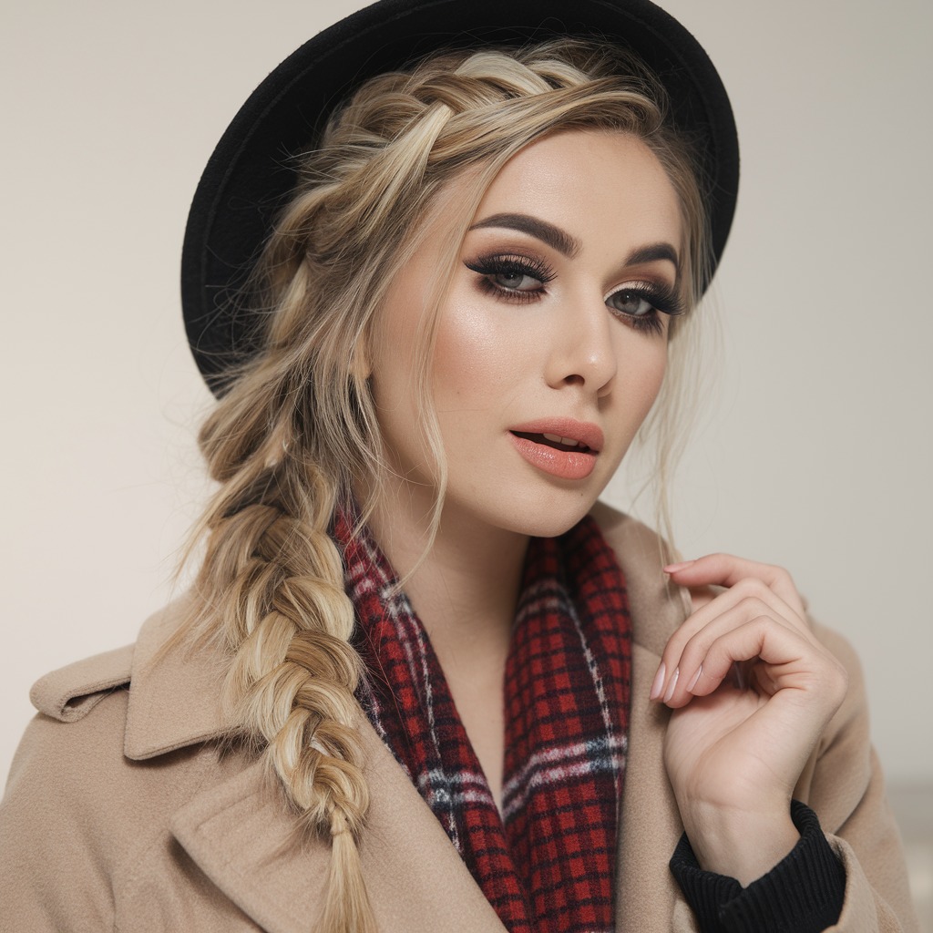 Side Braid with Loose Strands