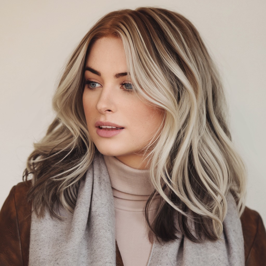 Soft Blonde with Espresso Low Lights