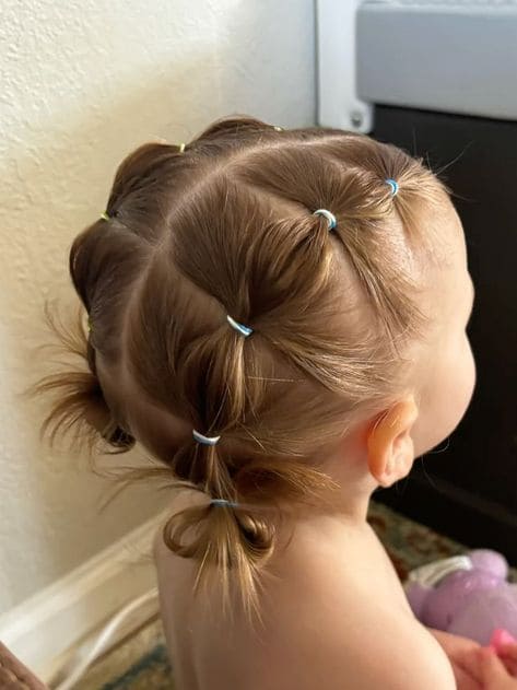Connected Bubble Mohawk Ponytail
