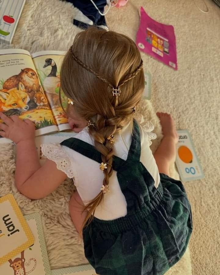 Side Twist Braid with Butterfly Accessories