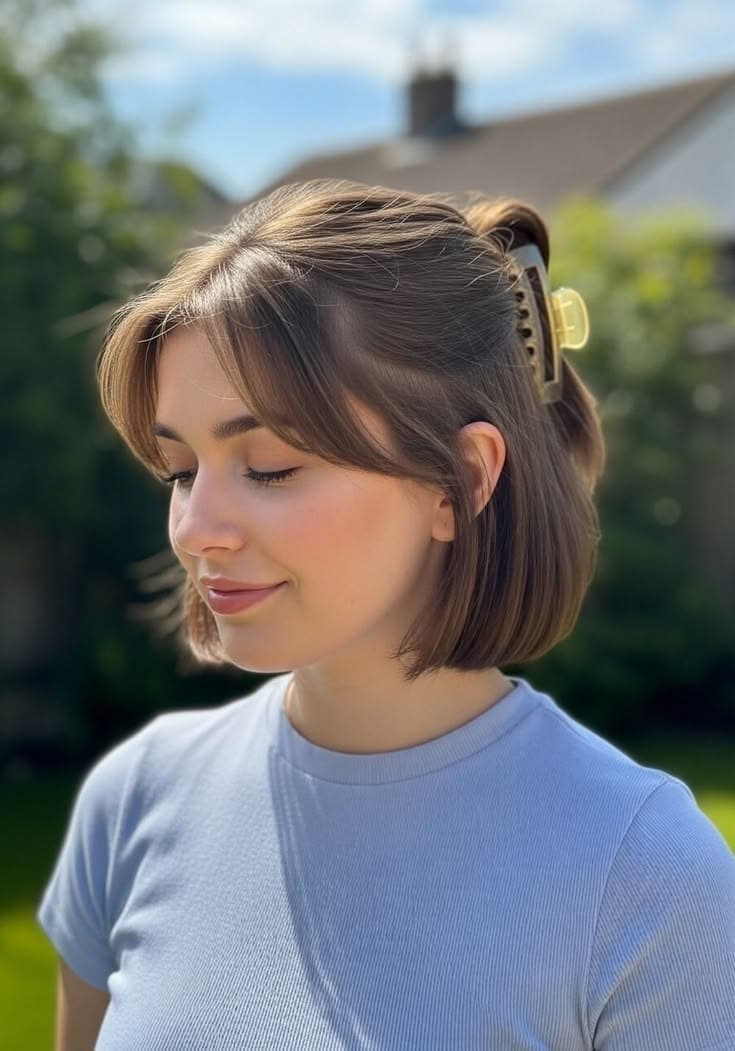 Half-Up Lob with Claw Clip