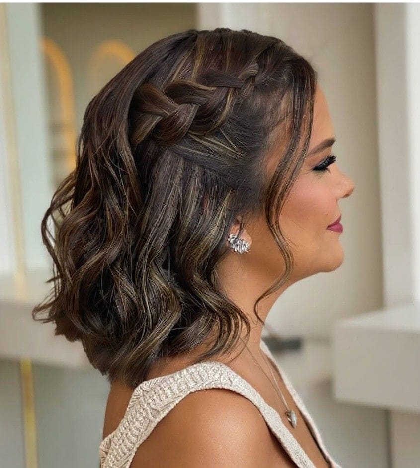 Side-Braided Wavy Lob