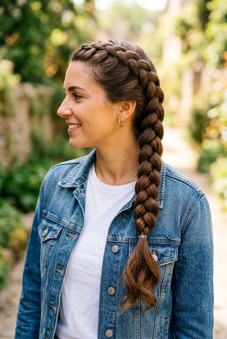 Side-Swept Dutch Braid